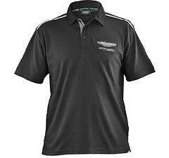  aston martin black and grey polo shirt