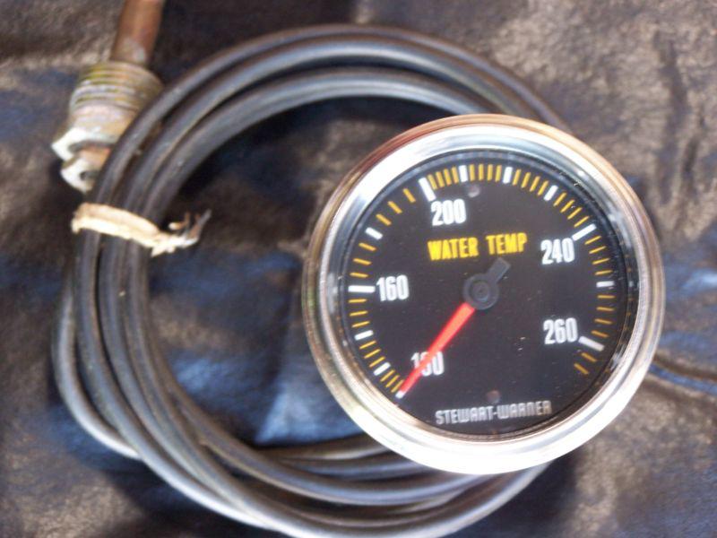 used stewart warner water temp gauge, mechanical, 2-5/8 inch imca ump wissota