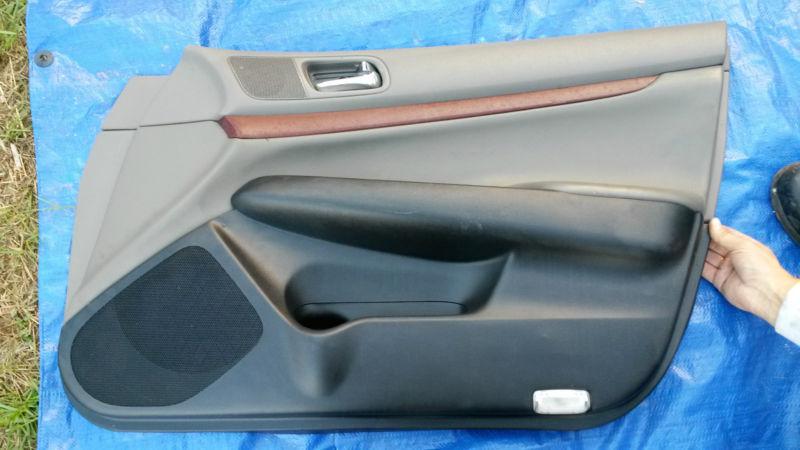 07 08 09 10 11 12 g35 g37 complete set of door panels black and tan with wood