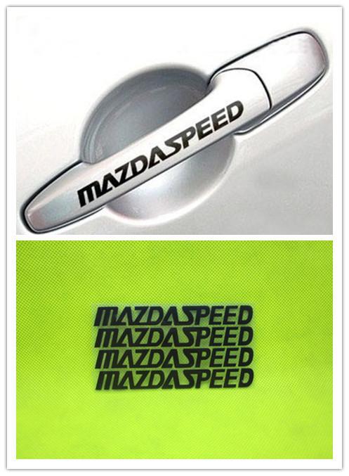 Mazda speed door handle logo badge emblem decal decoration car stickers black
