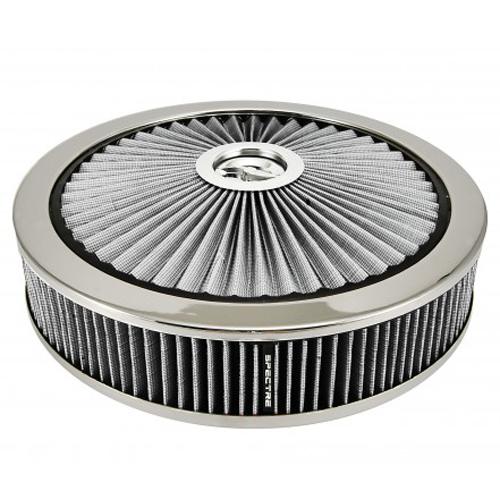 Spectre 47628 filter top 14" air cleaner assembly white extraflow