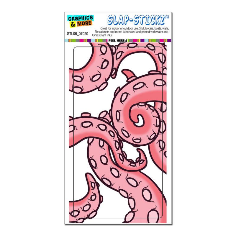 Octopus tentacles - squid kraken pink on white - slap-stickz™ bumper sticker