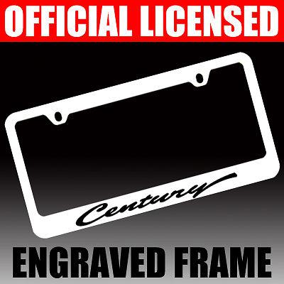 Buick *century* chrome license plate frame tag *script*