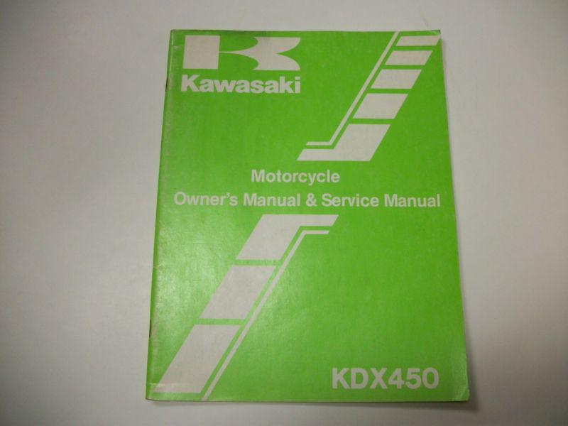 Kawasaki service manual kdx450 1981 1982 kdx450-a1 kdx450a1 oem factory
