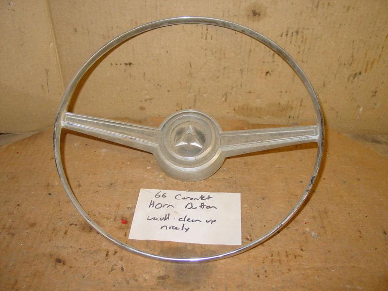 1966 coronet steering wheel horn button ring