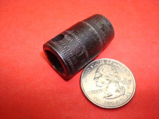Snap on tools 3/8" drive 10 mm metric shallow magnetic impact socket # mfimm10a