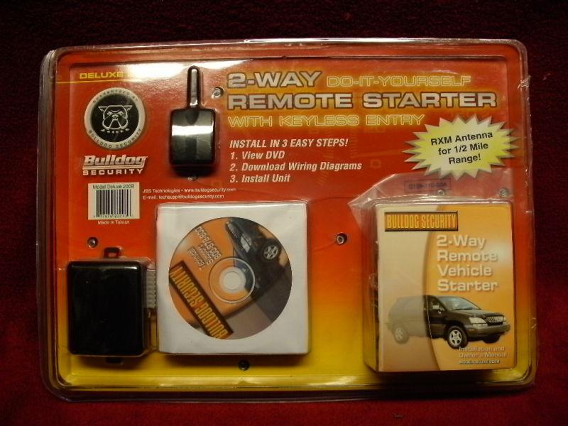 New bulldog security deluxe 200b 2-way remote starter with keyless entry