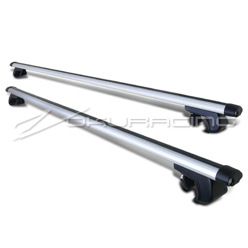 53" aluminum roof top rail rack cross bars carrier w/adjustable clamps