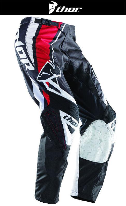 Thor phase stripe red black white sizes 28-44 dirt bike pants motocross mx atv