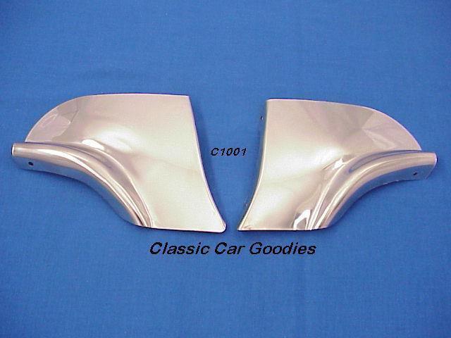 1957 chevy fender skirt scuff pads stainless steel new