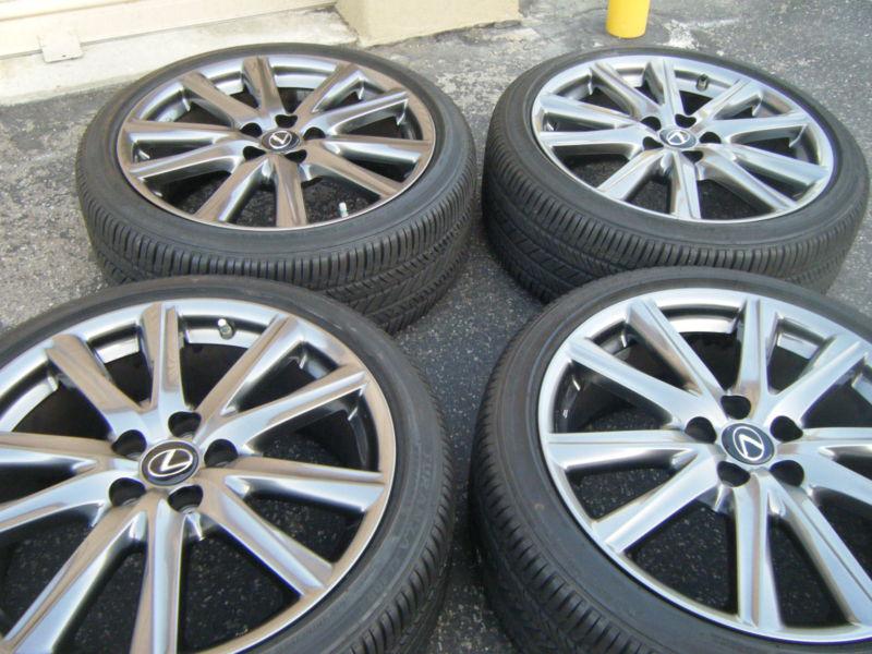 19" lexus  gs 350f sport factory oem 2013 wheels+ tires+ tpms  18,17, is 2012 11