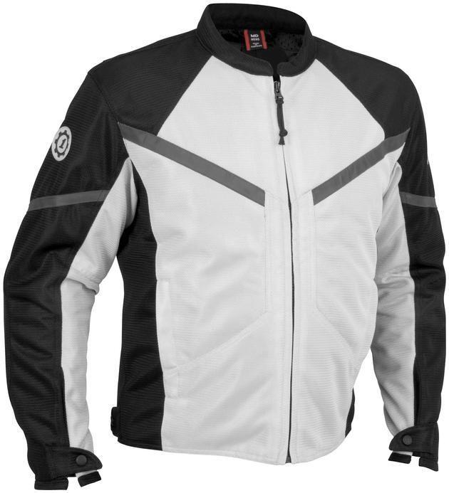 Firstgear rush mesh motorcycle jacket silver/black xl/x-large