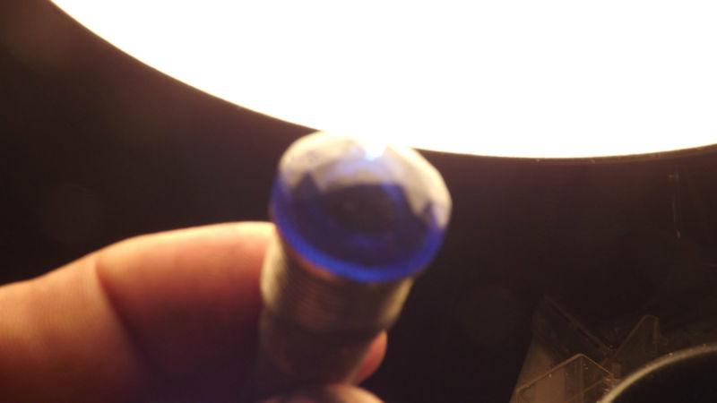 Vintage cut blue plastic lens dash or rat rod light