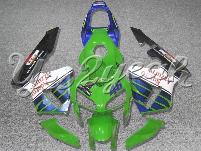 Injection molded fit 2005 2006 cbr600rr 05 06 blue green fairing zn698
