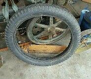 Model t ford 30x3 1/2 clincher tire wards riverside wheel
