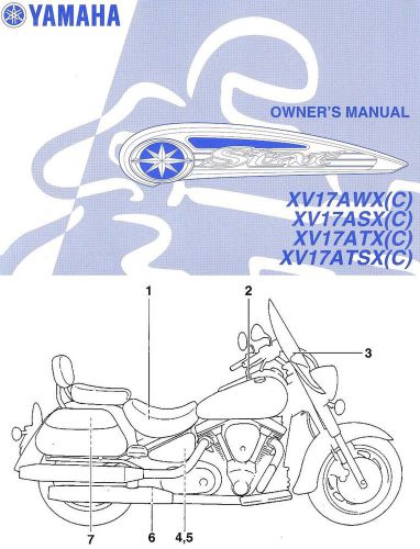 2008 yamaha road star 1700 motorcycle owners manual -roadstar 1700-star 1700