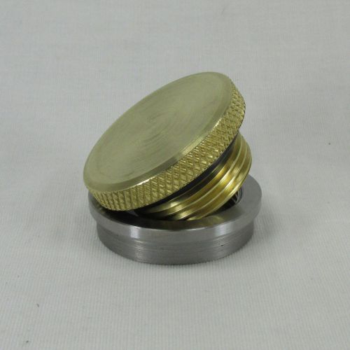 Motorcycle machined brass gas fuel tank cap steel bung chopper bobber harley usa