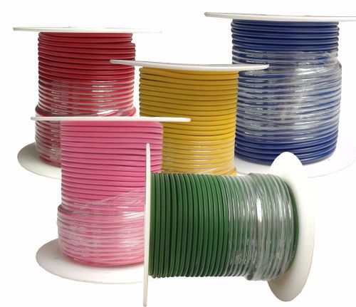 12 gauge primary wire : copper stranded : 5 - 100 ft. rolls : choose your colors