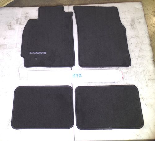 New mitsubishi lancer black floor mat mats set front rear 02 03 04 05 06 07 oem