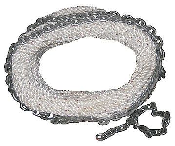 New england ropes 62h201600200 chain rode 1/2 x 200