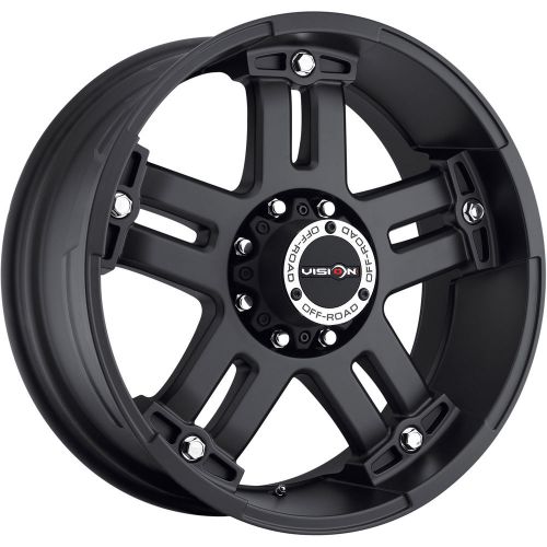 17x8.5 matte black vision warlord 5x5 +12 wheels discoverer stt pro tires