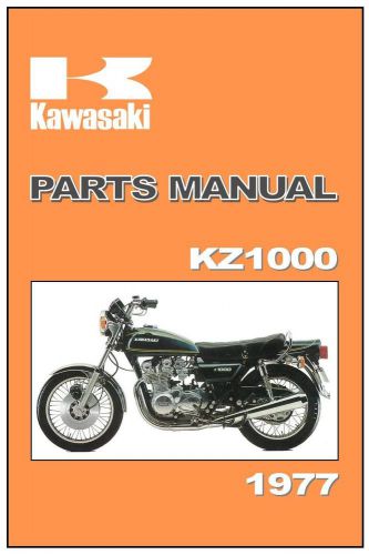 Kawasaki parts manual z1000 kz1000 kz1000a1 1977 replacement spares catalog list