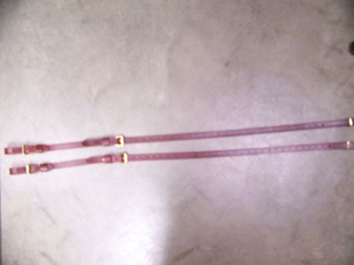 Leather luggage straps for luggage rack/carrier~~(2) strap set~~burgundy color