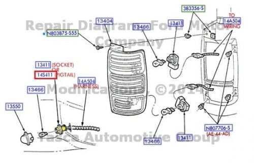 Brand new oem 2-cavity pigtail wiring harness wire ford lincoln #3u2z-14s411-eub