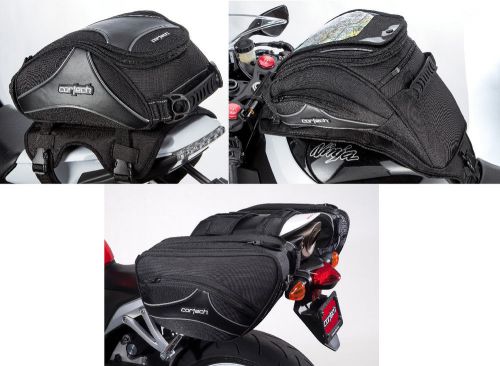 Cortech super 2.0 36l saddlebags &amp; 14l tail bag &amp; 18l sloped strap tank bag