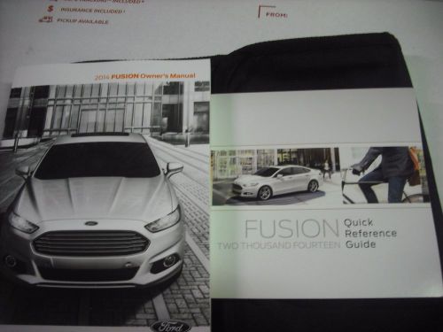 2014 ford fusion  owners manual &amp; case