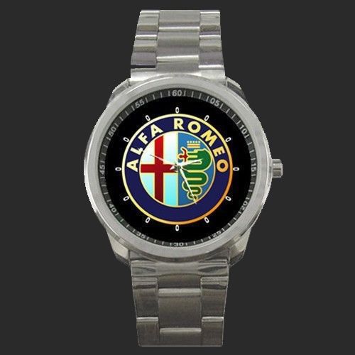 New design - alfa romeo style logo emblem sport metal watch