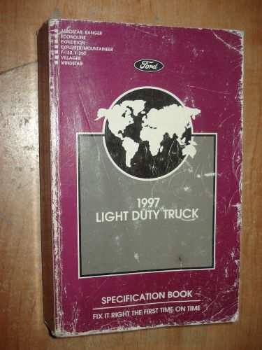 1997 ford truck specifications manual original book f150 f250 super duty &amp; more