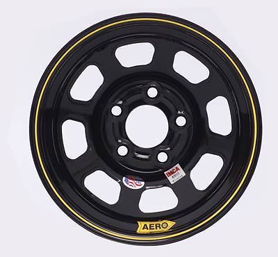 Aero race wheels 52-series 15x8 in 5x4.50 black wheel p/n 52-184520