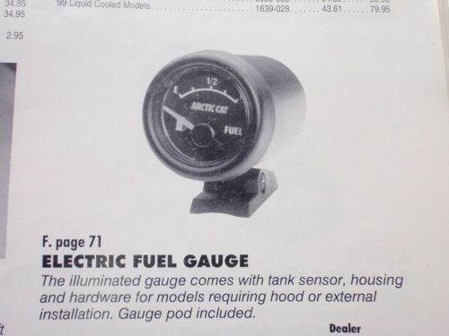 0638-836 arctic cat snowmobile electric fuel gauge