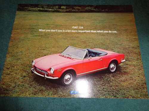 1970 fiat 124 &amp; spider sales brochure / original dealership catalog