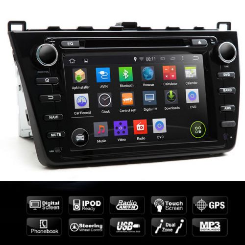 Android 4.4.4 quad-core 8&#034; car dvd gps with mutual control-mazda 6 2008-2012