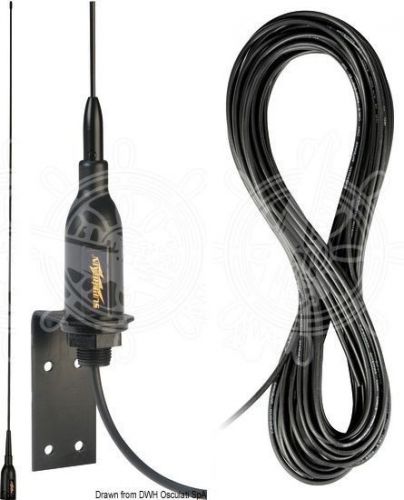 Glomex black wall-mounted 970mm vhf elba antenna with 20m cable