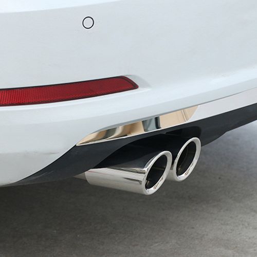 Universal chrome stainless steel car rear round exhaust pipe tail muffler tip