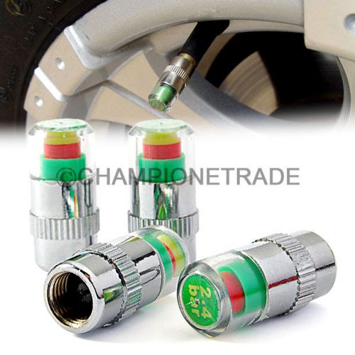 Chromed motor car air pressure tire monitor alert valve stem caps for toyota ct