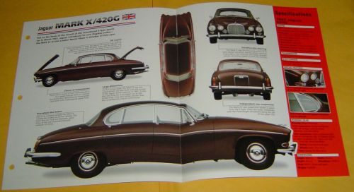 1967 jaguar mark x 420g 6 cylinder 4235cc 3 carbs imp info/specs/photo 15x9