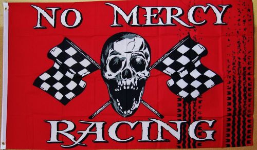 No mercy racing pirate flag 3&#039; x 5&#039; indoor outdoor multi-color banner