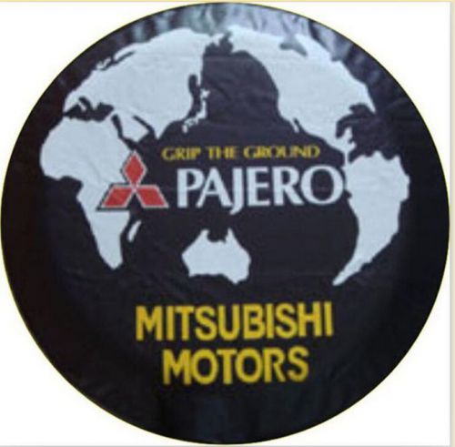 Black spare tire cover fit for 4wd mitsubishi pajero 15 inch diameter 76-79cm