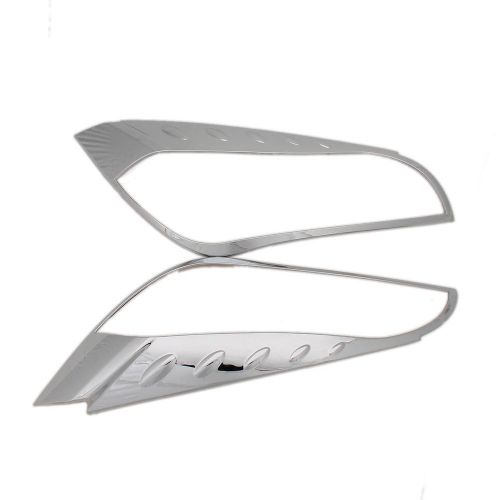 2pcs high quality chrome front headlight lamp cover trim fit for x1 bmw