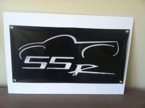 Chevrolet ssr vinyl banner size: 28&#034; x 14&#034; black