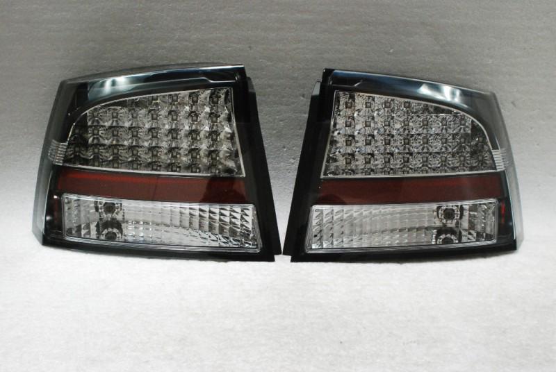 Black 05-08 dodge charger led tail brake lights rear lamps pair left+right