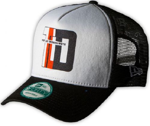 Troy lee designs racing impacto hat white osfa trucker snapback hat motocross