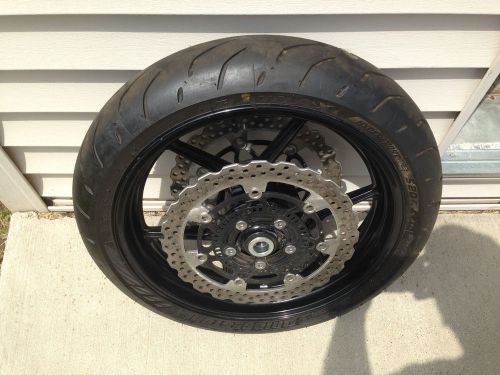 2013-2015 kawasaki ninja zx6r 636 2015 front wheel w/tire &amp; brake rotors