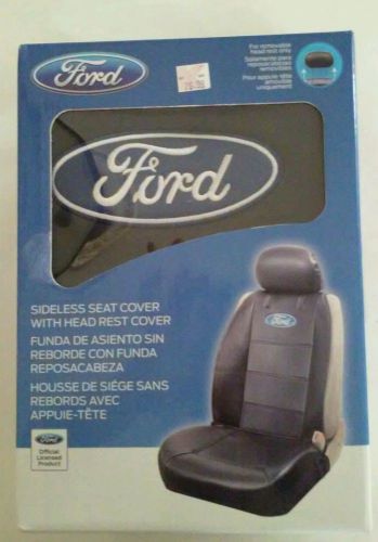 New ford sideless seat cover with head rest cover nib includes cargo pocket
