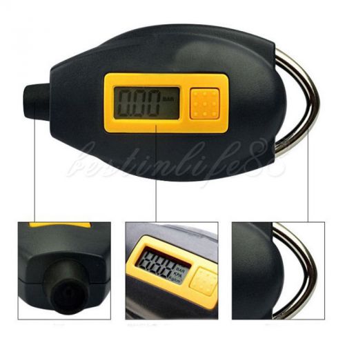 Display digital lcd car motorcycle tire tyre air pressure gauge tester measure 1