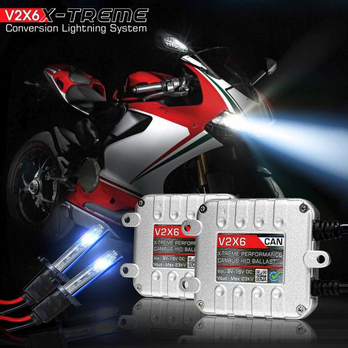 V2x6 ultra premium xenon conversion kit for motorcycle headlights 8000k